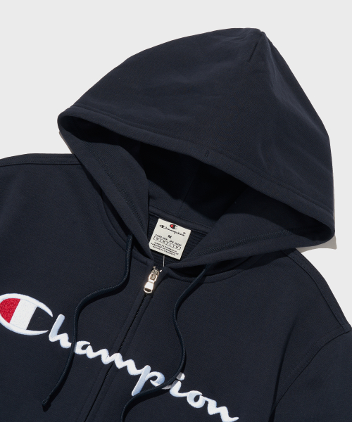 Худи на молнии с большим логотипом Normal Navy