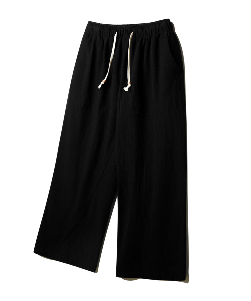 Свободные брюки под лен на резинке DLX2915 (3 COLORS)