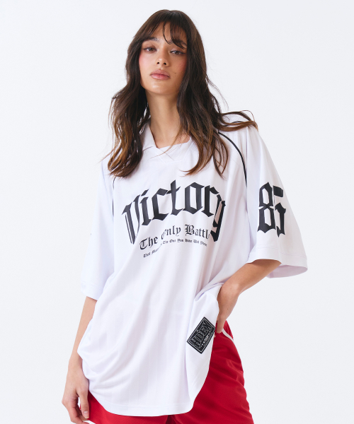 Victory Stripe поло с коротким рукавом (White)