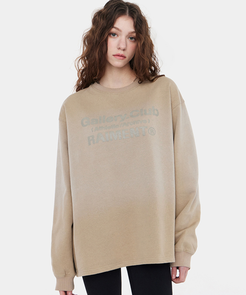 Свитшот Gallery Club винтажный вощёный Beige