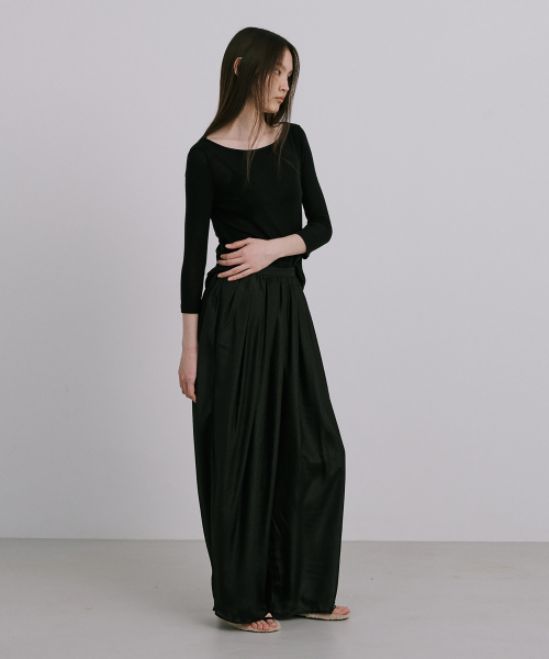 Шифоновые брюки Moon Jar - Shaped Chiffon Pants_Black
