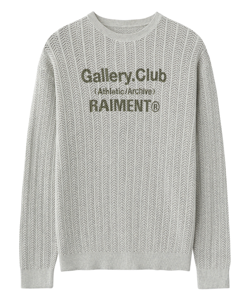Сетчатый джемпер Crewneck Gallery Club Graphic (Oatmeal)