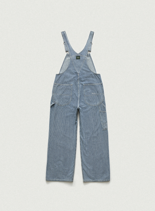 Hickory Striped Denim Overall_Blue