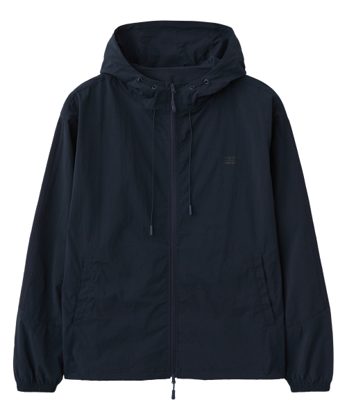 Essential Running Lane Hooded Windbreaker_ASH BLUE