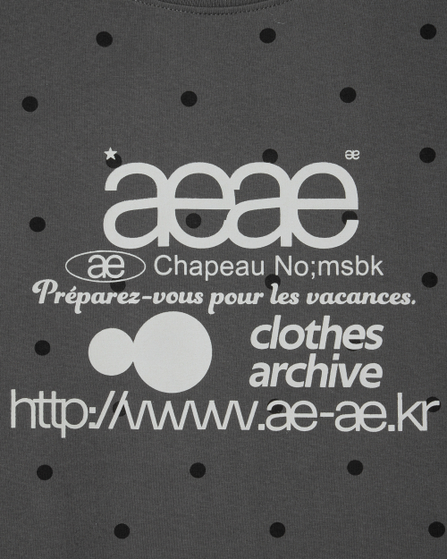 WEB LOGO DOT CROP T-SHIRTS [CHARCOAL]