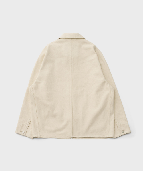 Italian Denim Coverall Jacket (Ecru)