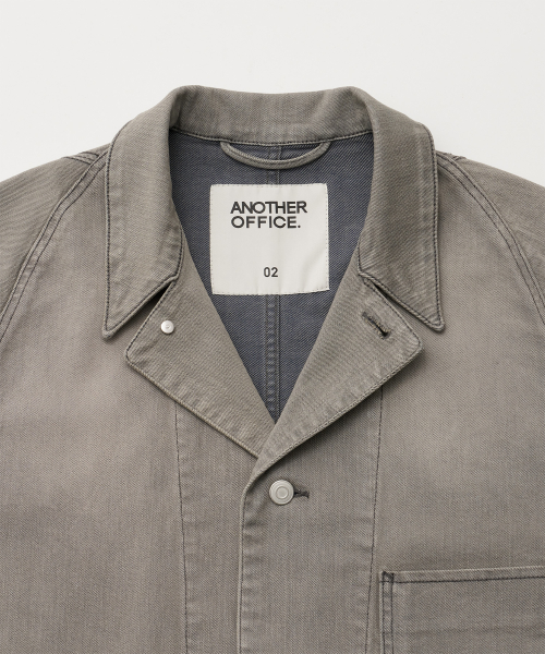 Italian Denim Coverall Jacket (Faded Gray)