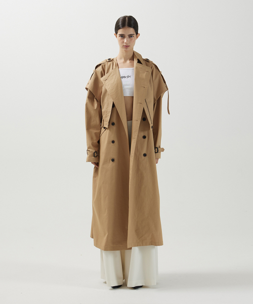 Maxi trench coat