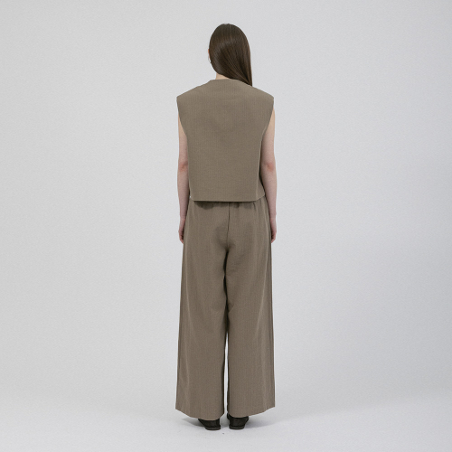 WD_Spring suit vest and pants set_BEIGE