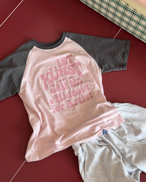 HIDEOUT RAGLAN TEE_PINK(IK2EMMT503A)