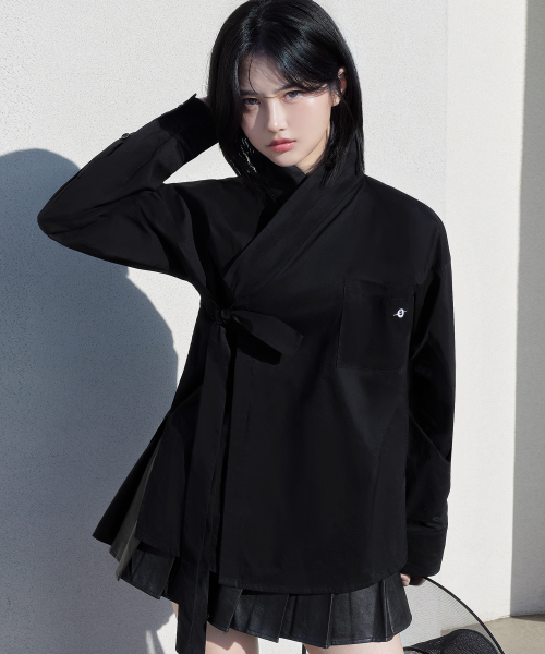 Классическая рубашка ханбок Plain Black