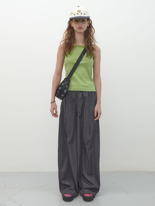 Dotted 2-Way Banding Pants (Charcoal)