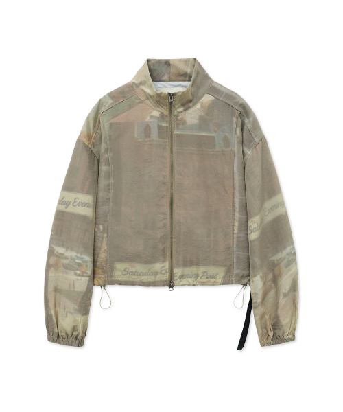Graphic Sheer Jacket_Beige