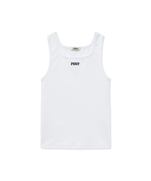 Logo Sleeveless Top_White