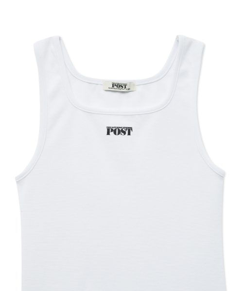 Logo Sleeveless Top_White
