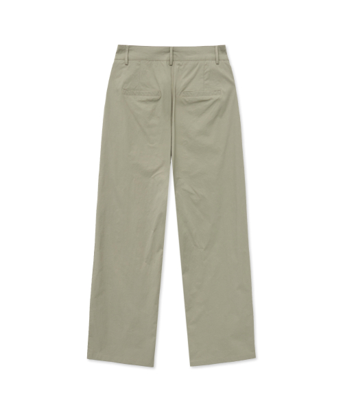 One-Tuck Tailored Trousers_Beige