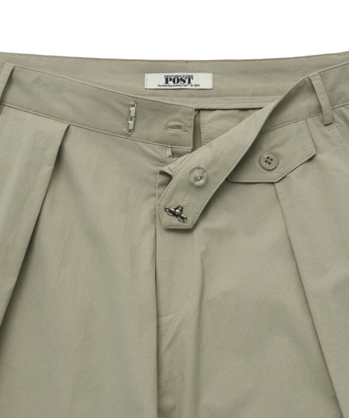 One-Tuck Tailored Trousers_Beige