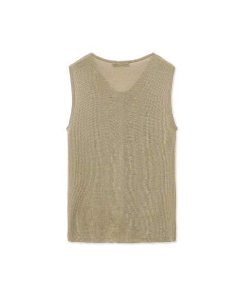 High Gauge Knit Vest_Beige