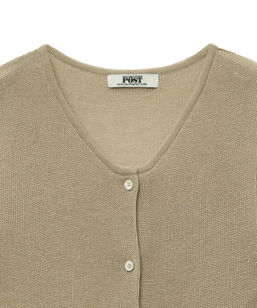 High Gauge Knit Vest_Beige