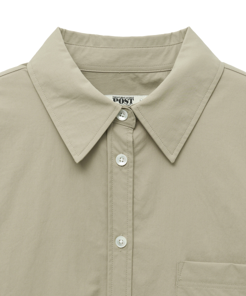 Basic Crop Shirts_Beige