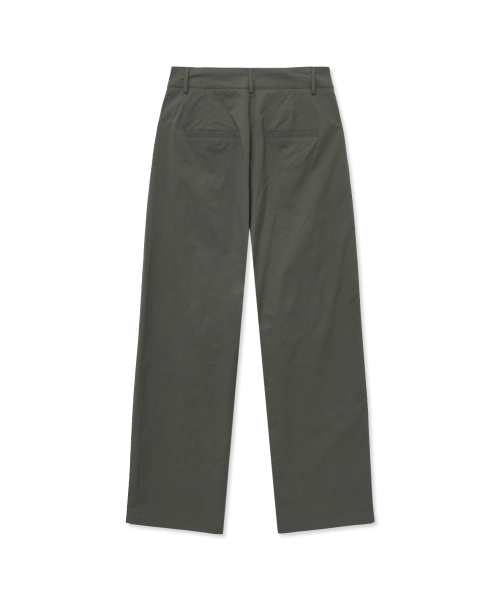 One-Tuck Tailored Trousers_Khaki
