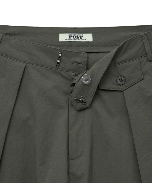 One-Tuck Tailored Trousers_Khaki