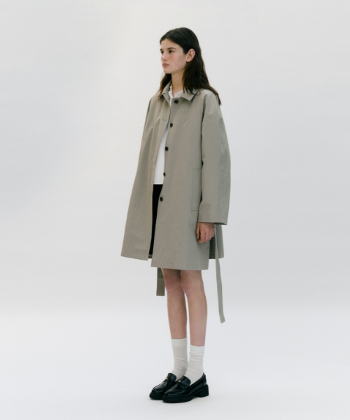 Нейлоновый тренч [Light Khaki]