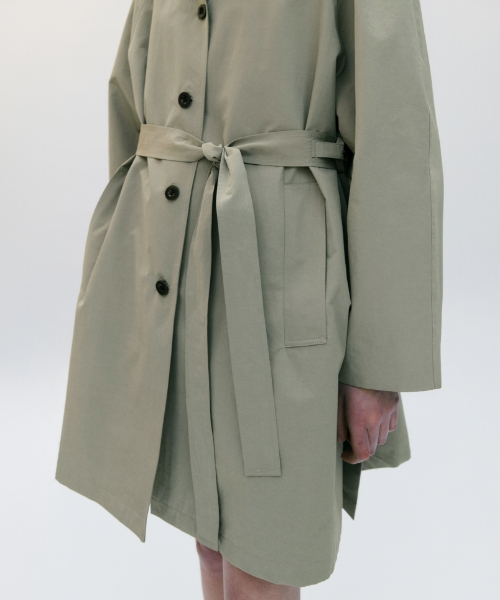 Нейлоновый тренч [Light Khaki]