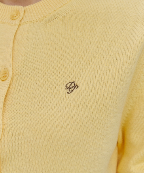 Базовый хлопковый кардиган [Light Yellow]