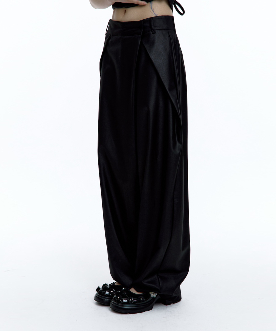 【Kashiko】Pintuck Asymmetric Trousers 3Colors MUSINSA | KASHIKO Pintuck Asymmetric Trousers Gray