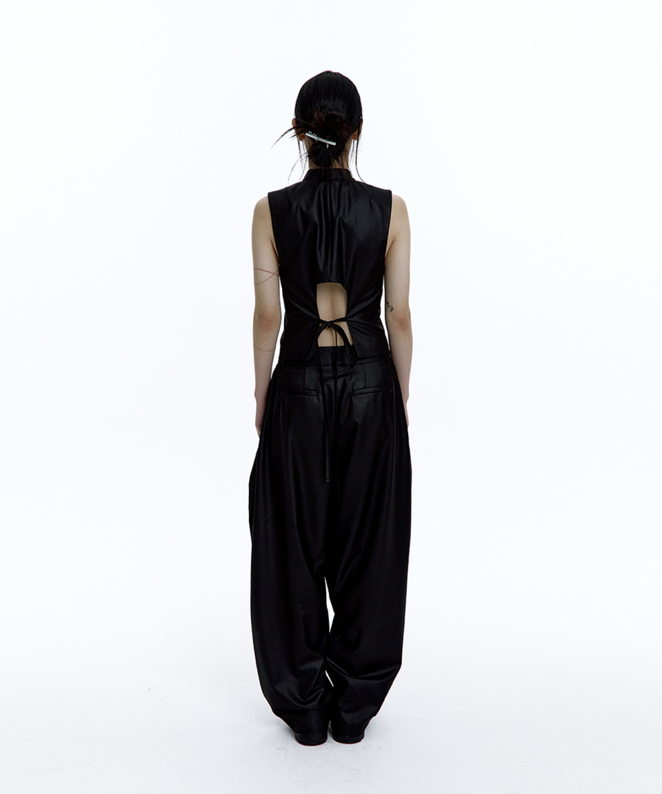 ★2025SS新作★KASHIKO★Pintuck Asymmetric Trousers MUSINSA公式 | KASHIKO Pintuck Asymmetric Trousers Gray