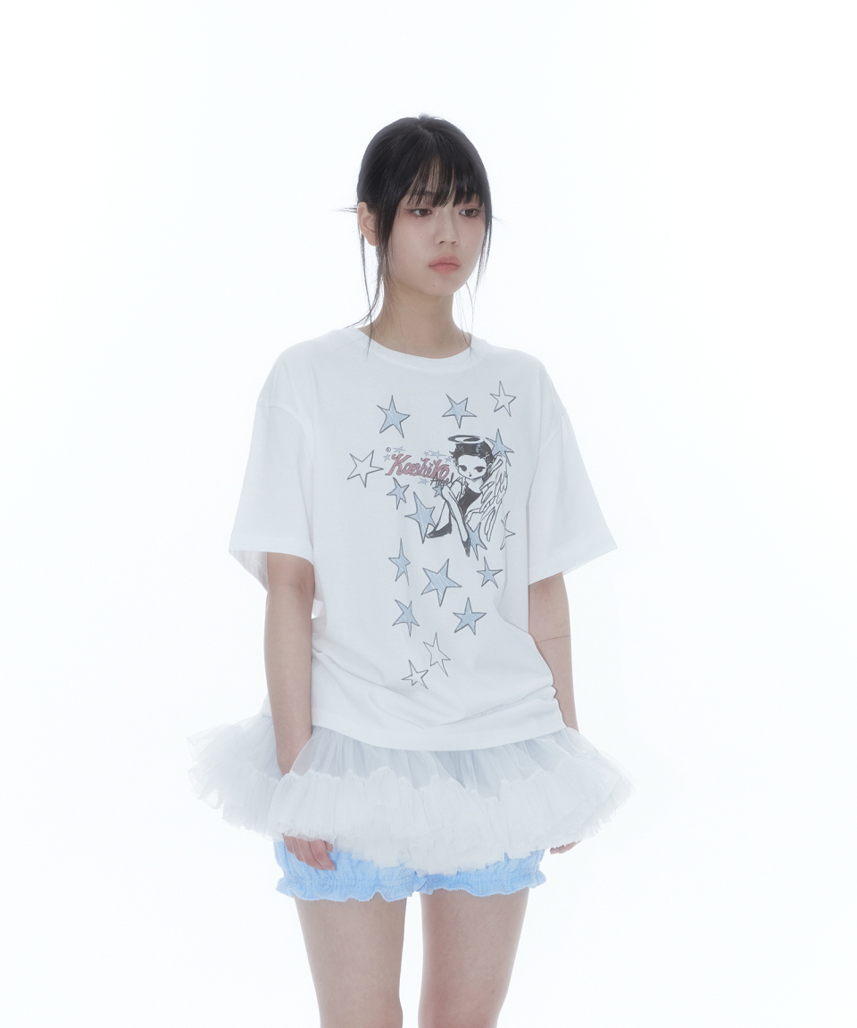 카시코(KASHIKO) Kashiko Angelic Over T Shirt - 사이즈 & 후기