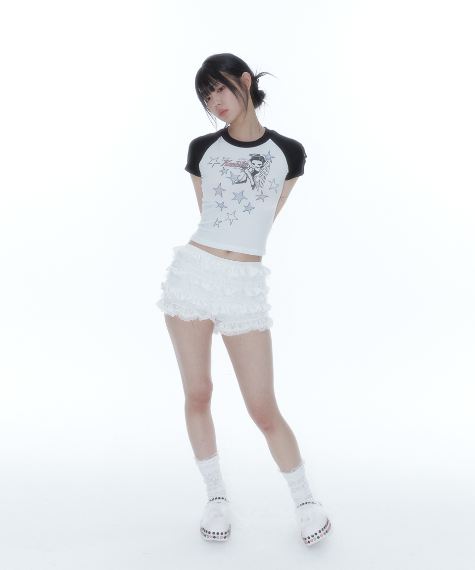 카시코(KASHIKO) Kashiko Angelic Pocket Raglan T Shirt