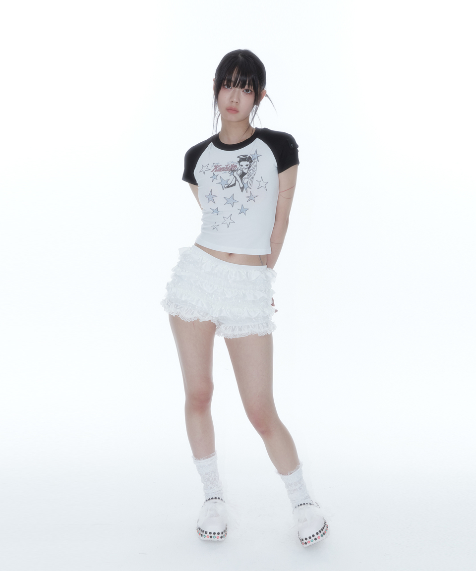 카시코(KASHIKO) Kashiko Angelic Pocket Raglan T Shirt