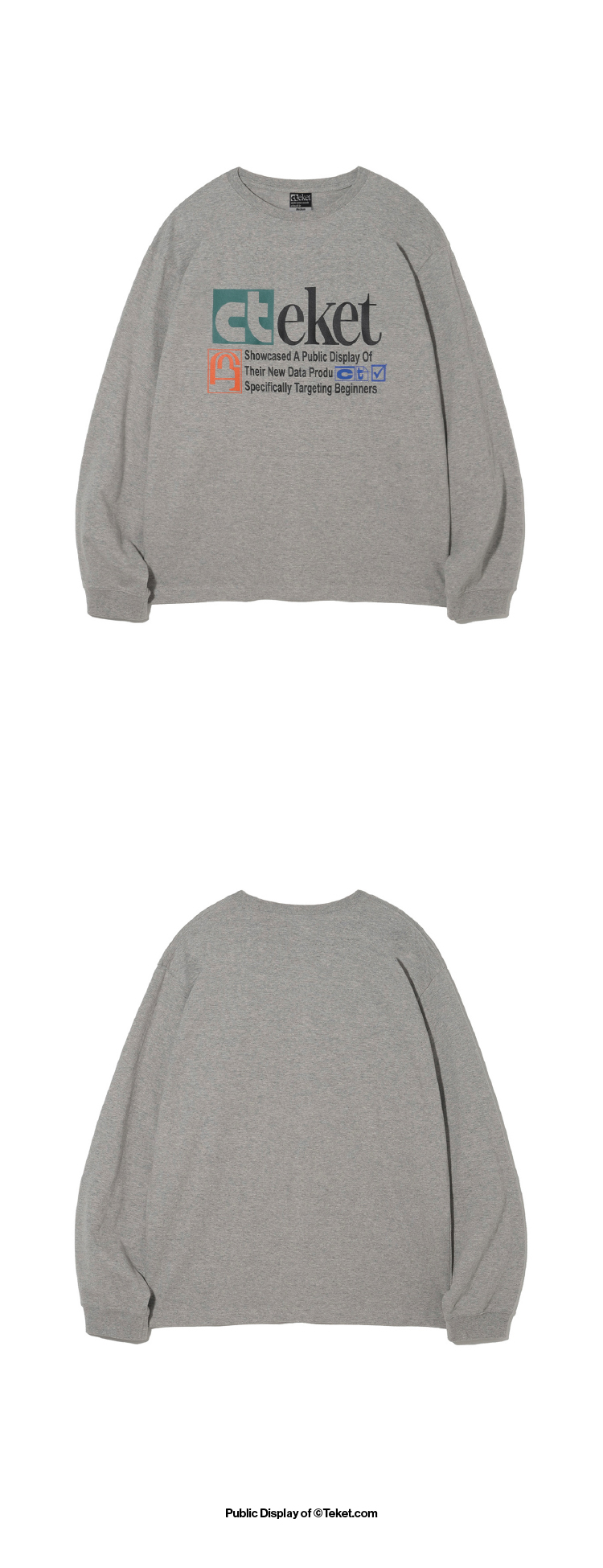 【TEKET】PLAN L/S TEE / MELANGE GRAY Plan L/S Tee Melange Gray - teket