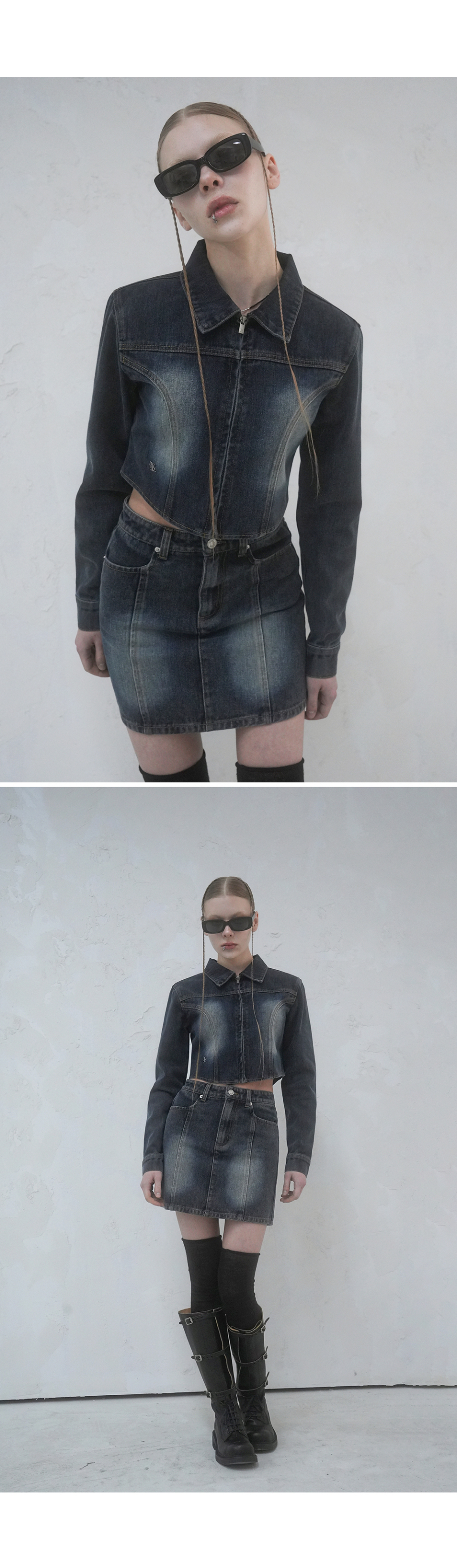 MUSINSA | AVANDRESS 1per Incised Crop Jacket - 2COL