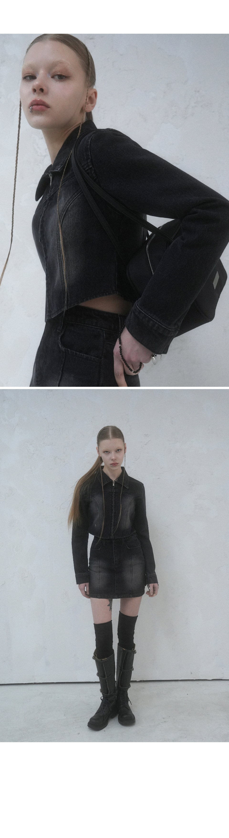 MUSINSA | AVANDRESS 1per Incised Crop Jacket - 2COL