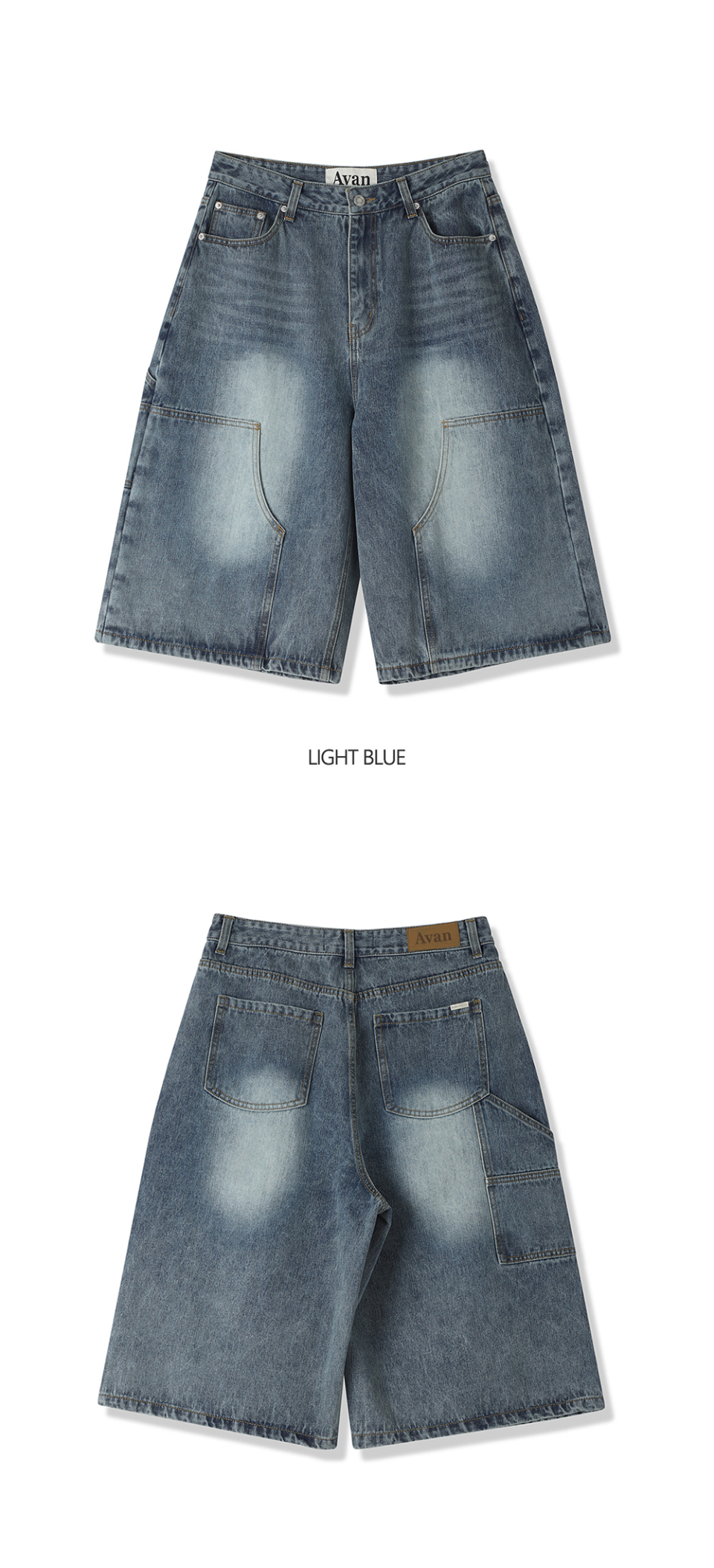 MUSINSA | AVANDRESS Carpenter Denim Shorts - 2COL