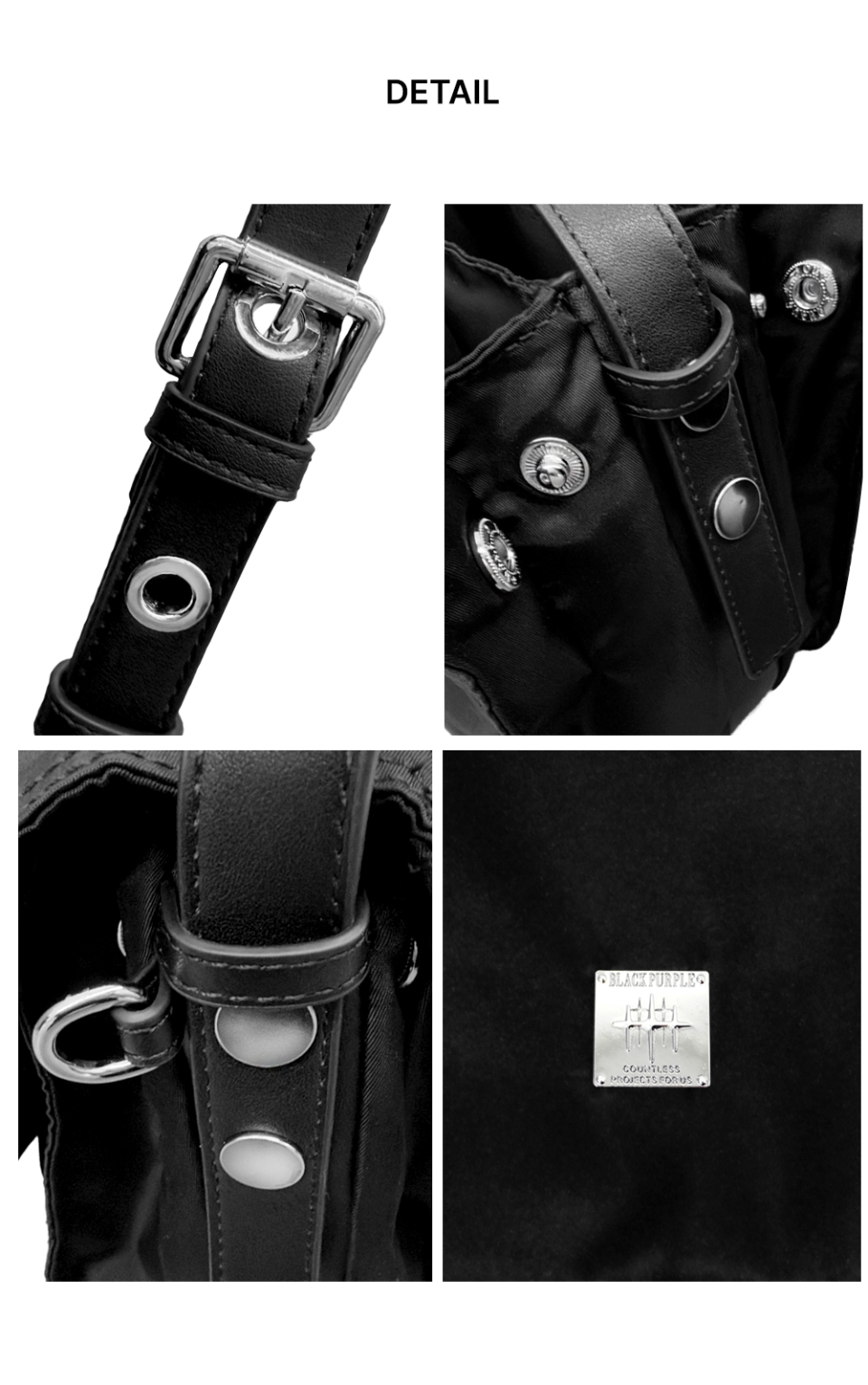 【BLACKPURPLE】24FW★ 3-Way Cloud Bag 블랙 퍼플(BLACK PURPLE) 3-Way 클라우드백 Cloud Bag -M