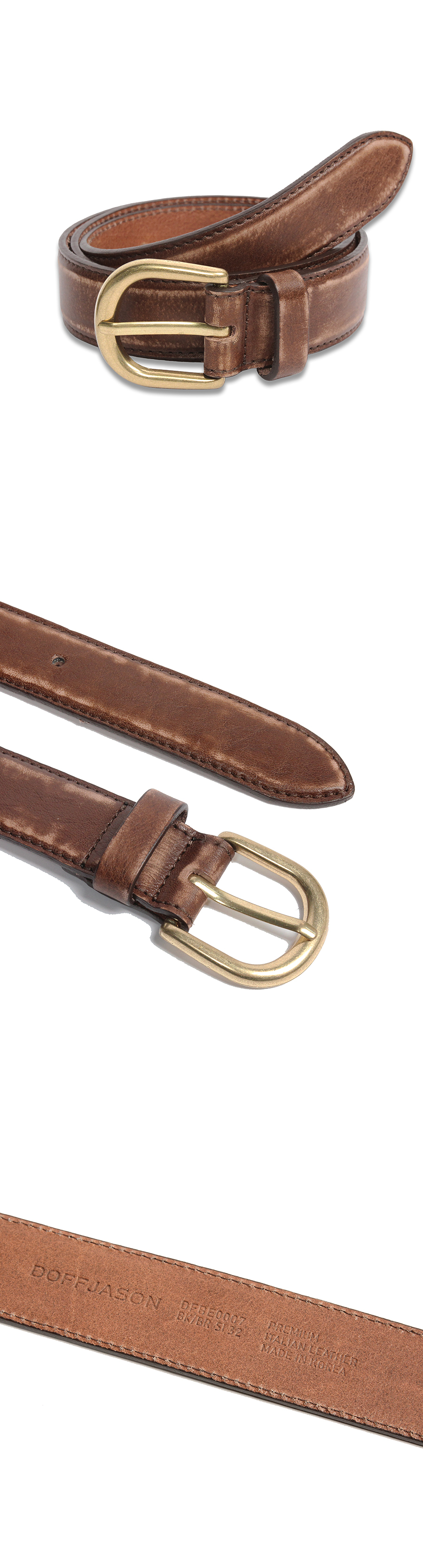 ●DOFFJASON● Eclipse Hard Leather Belt DJ23FWCBT004BLK MUSINSA | DOFFJASON Cowhide Flowing Hard Leather Belt BLACK