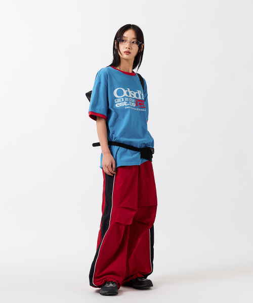 Футболка оверсайз ODSD Ringer Color Block - VINTAGE BLUE