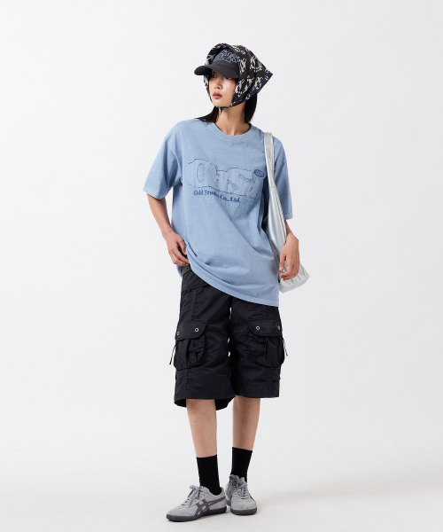 Shirring Pocket Bermuda Pants-BLACK