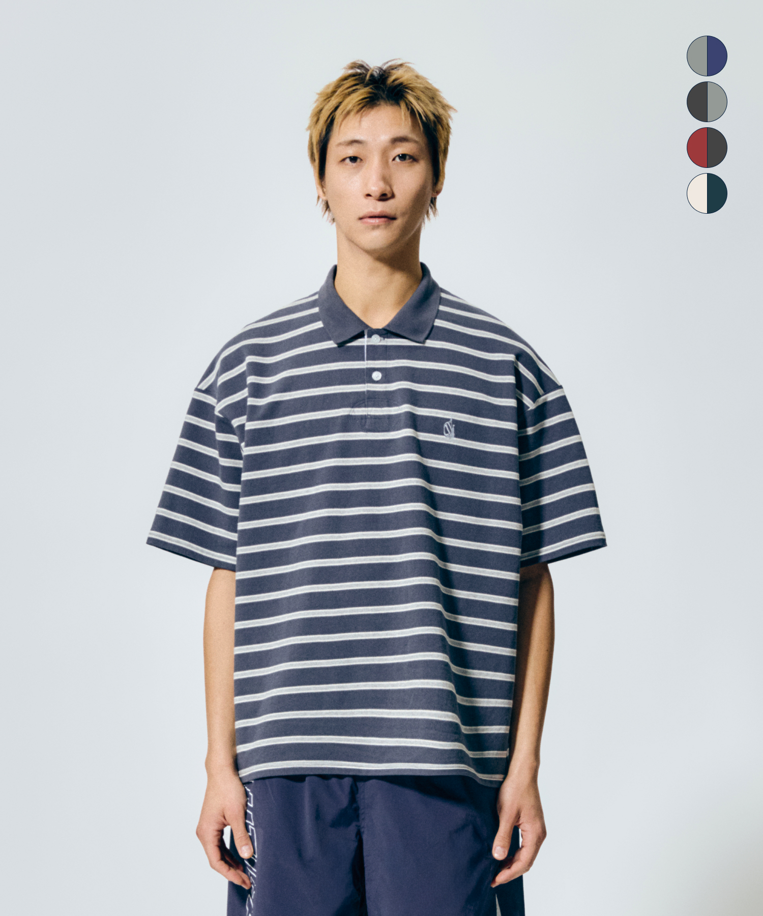 STRIPE POLO S/S TEE 410