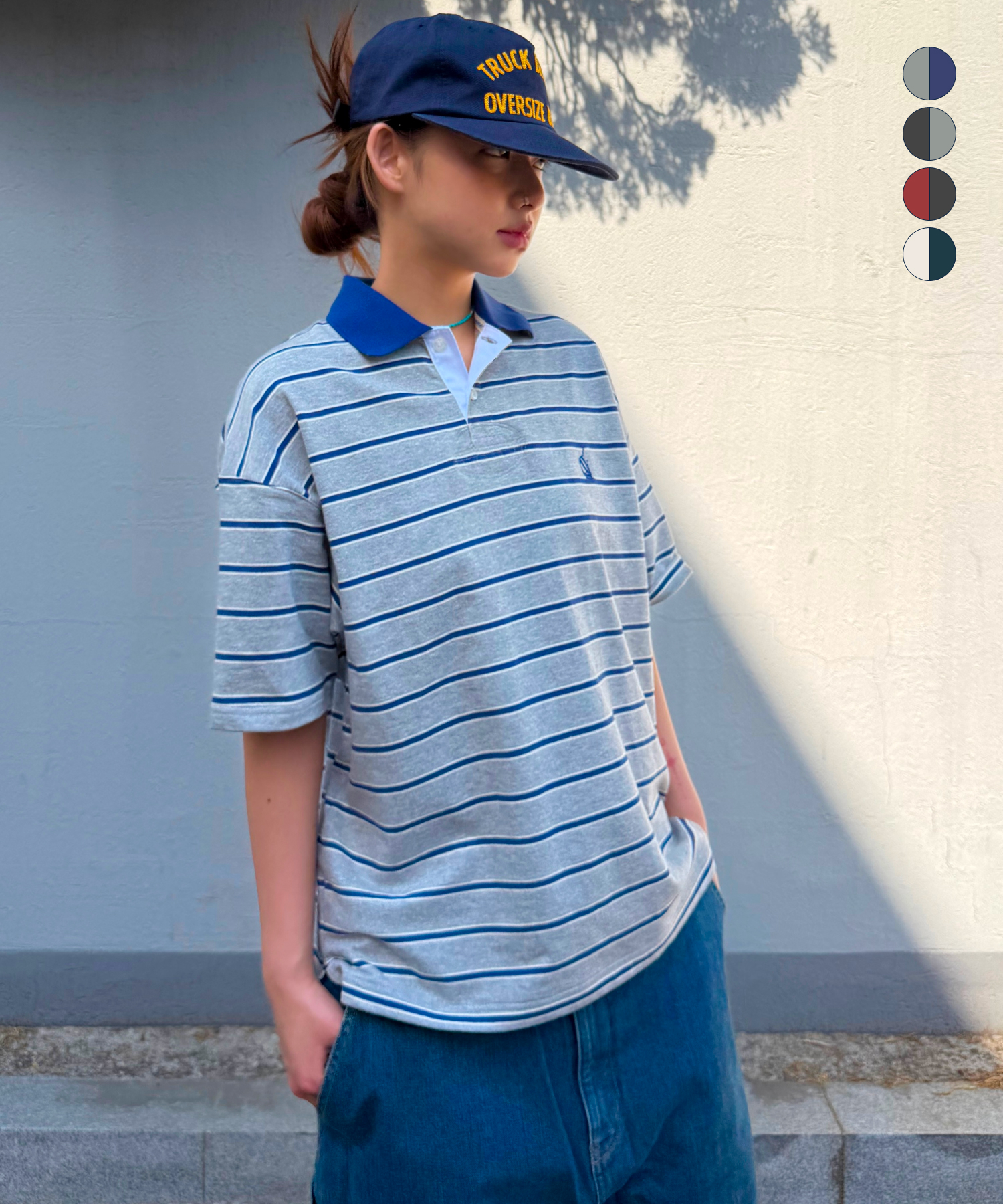 STRIPE POLO S/S TEE 410