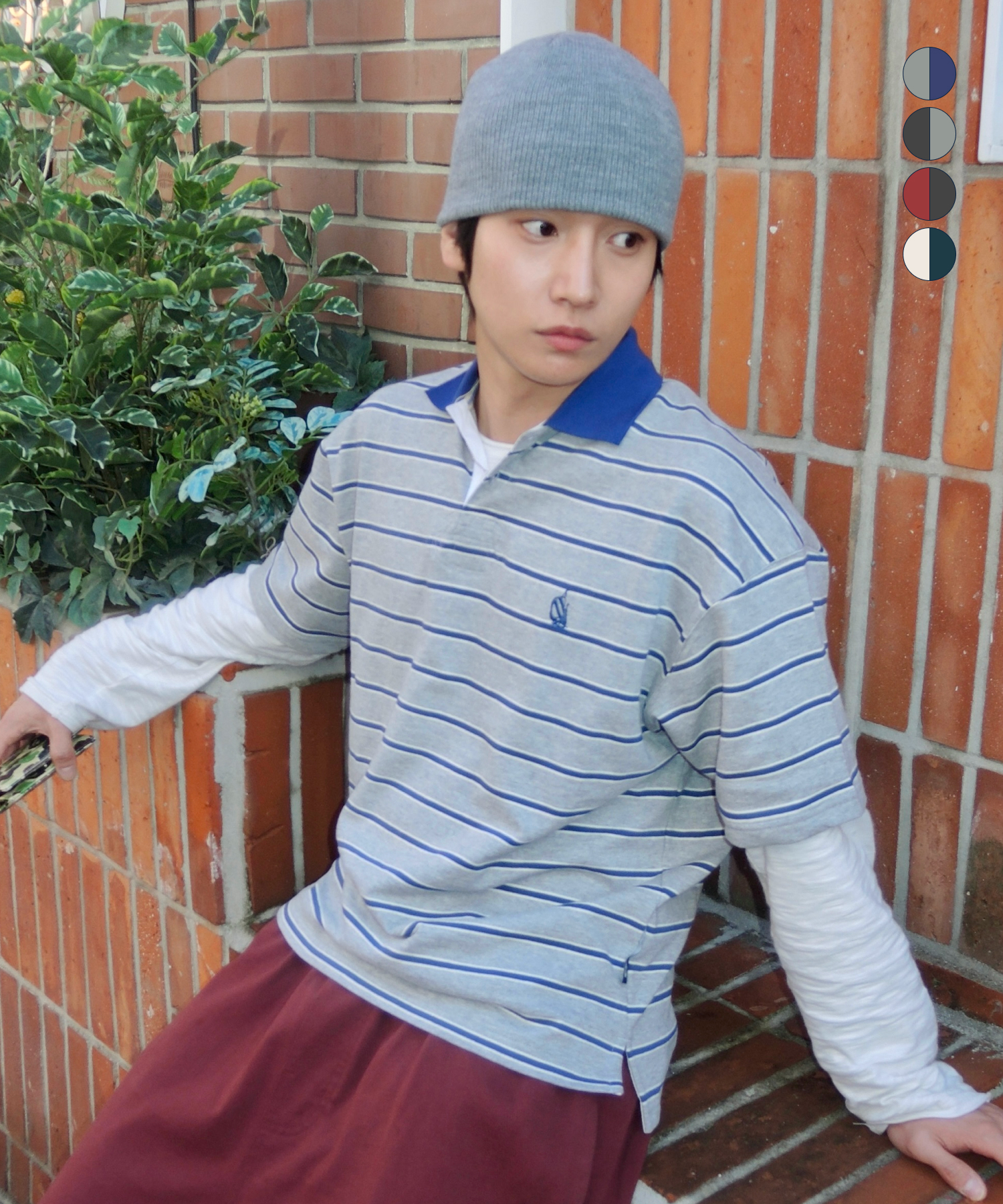 STRIPE POLO S/S TEE 410