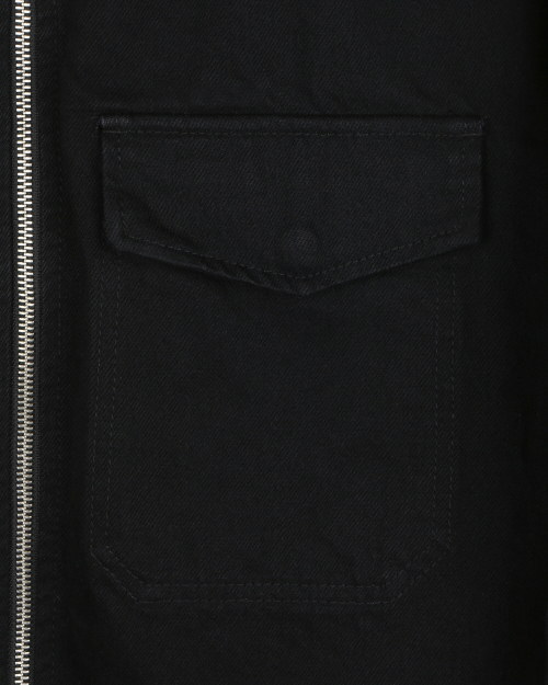 CONE MILL MILITARY ZIP-UP DENIM JACKET BLACK