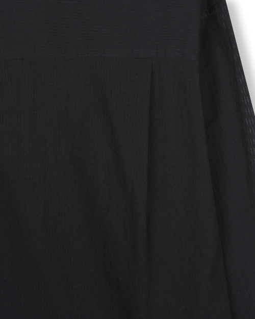BISLOU x DEREK STRIPE OFFICER SHIRT BLACK