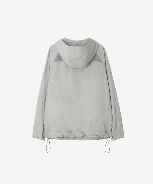 Arc Panel Windbreaker Jacket Beige