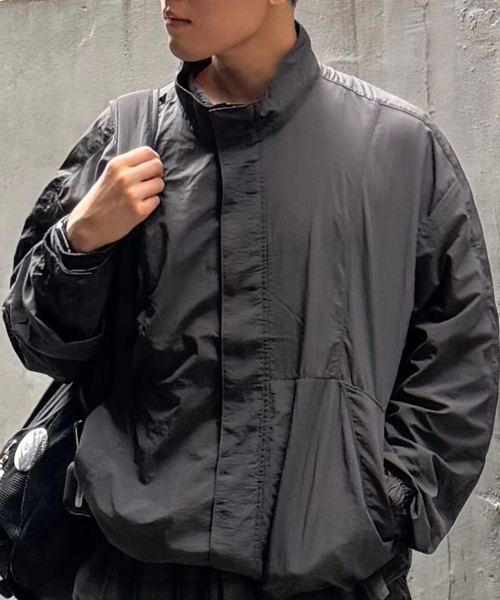 Utility High Neck Nylon Jacket - 2color