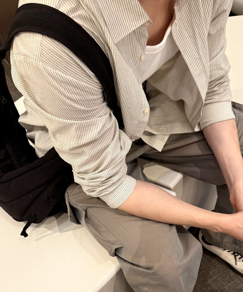[Air Cool]Cotton Semi-Oversized Fit Shirt - 6color